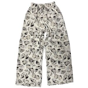 See you Monday Shell Print Wide Leg Pants Women's Medium